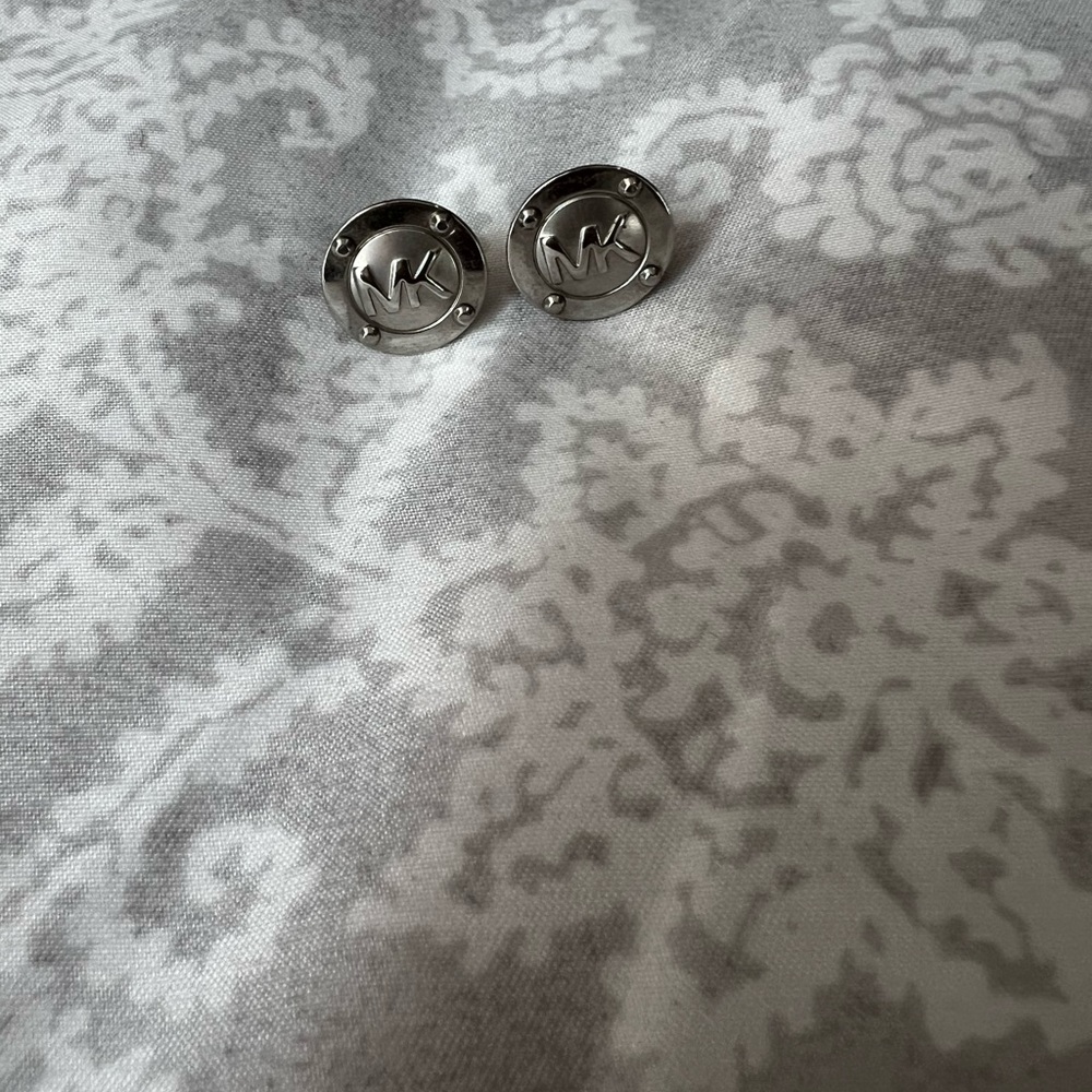 Michael Kors Silver Tone Stud Earrings